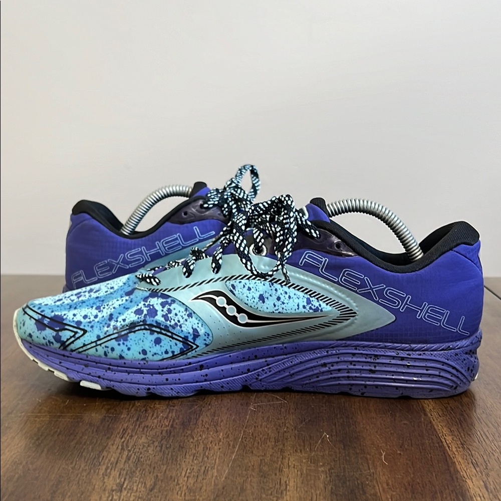 Saucony Kinvara 7 Purple Turquoise Running Shoes  Everun Flexshell Women’s SZ 12 - Picture 8 of 14